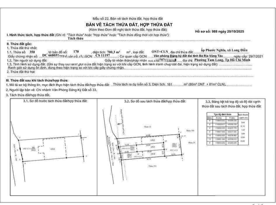 Đất nền chính chủ Tam An, Long Điền 160m² giá chỉ 1.14 tỷ - Đường nhựa ô tô tận nơi!
