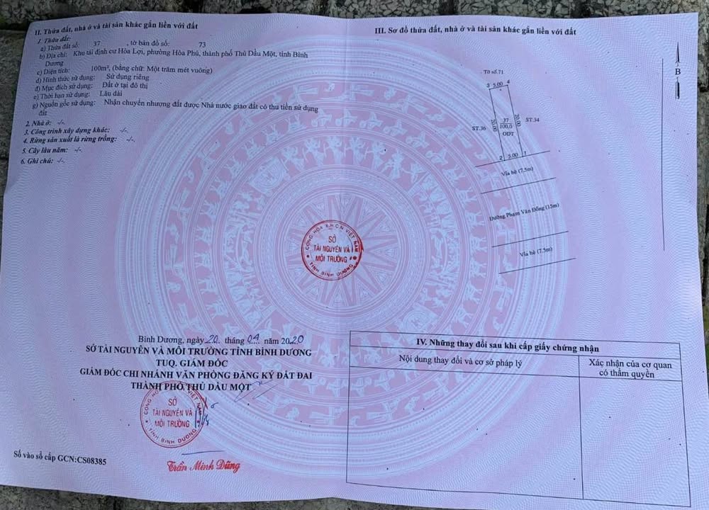 Lô đất TDC Hoà Lợi, Thủ Dầu Một, 100m² giá 3 tỷ - Đầu tư lý tưởng!