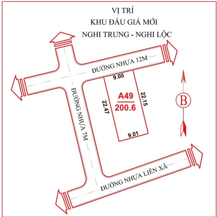 Đất nền Nghi Trung 200,6m² giá chỉ 3,35 tỷ - Sổ đỏ chính chủ, đầu tư sinh lời!