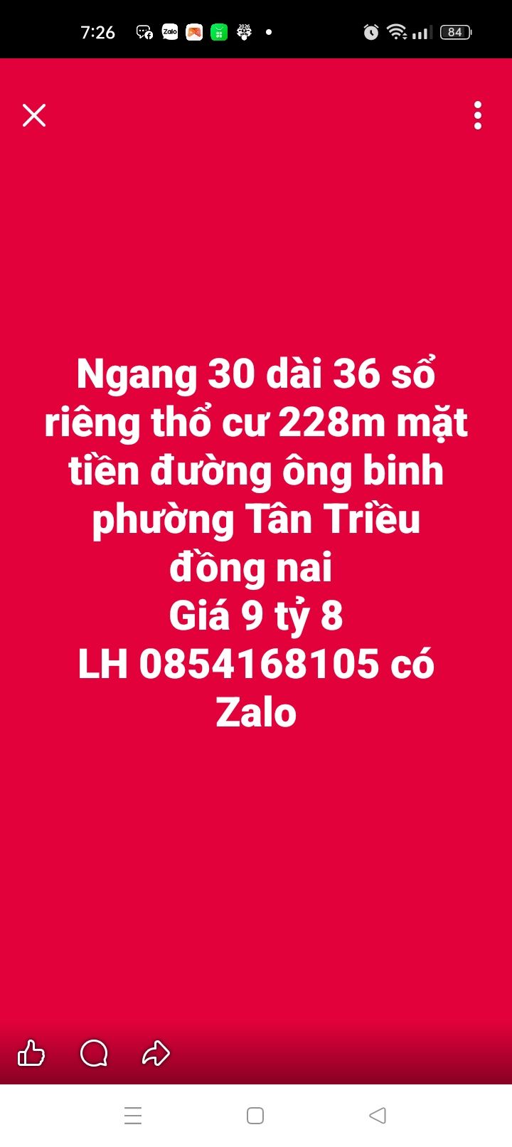 Đất thổ cư mặt tiền đường Ông Binh, Biên Hòa, 228m² giá 9.8 tỷ - Cơ hội đầu tư tuyệt vời!