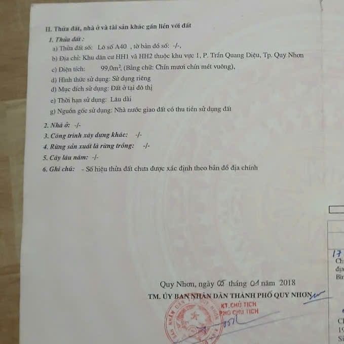 Đất nền kinh doanh tại công viên Long Vân, Quy Nhơn 99m² - Giá 2 tỷ - Tiềm năng sinh lời cao!