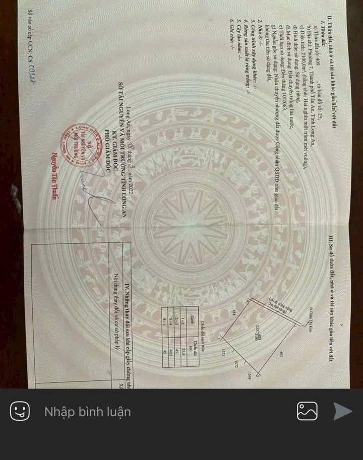 Đất lúa 2430m² Phường 7 Tân An giá 3.2 tỷ - Đầu tư sinh lời ngay!