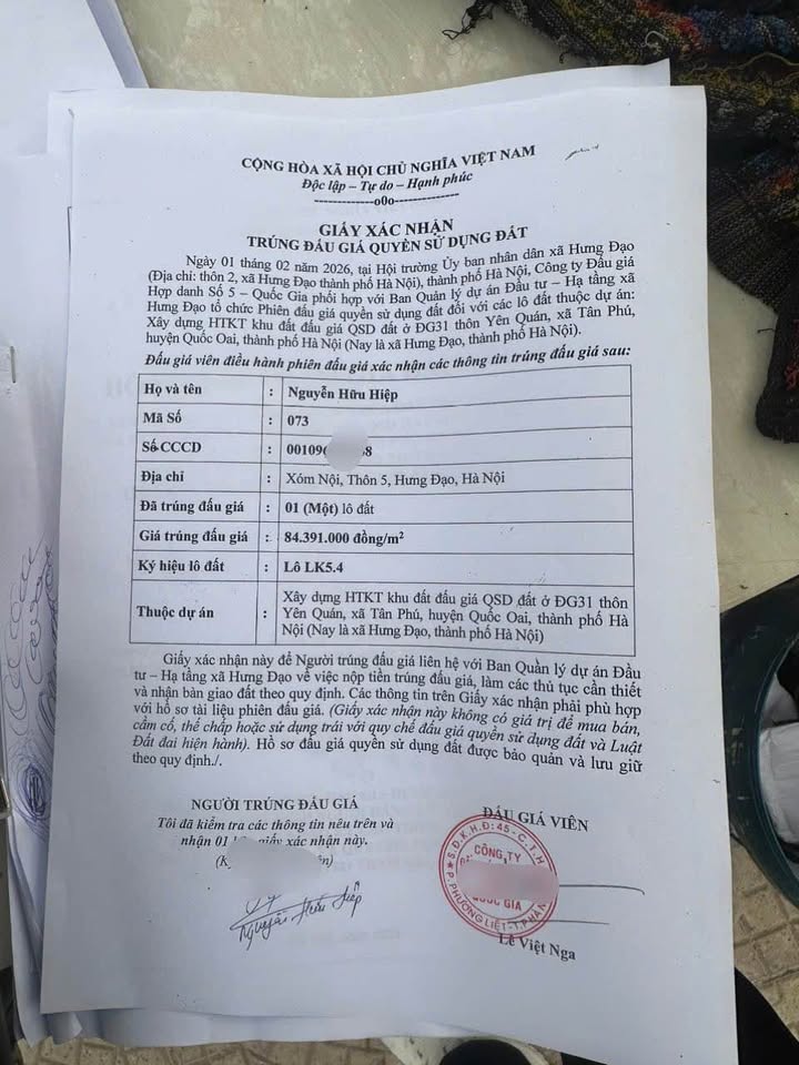 Đất đấu giá Tân Phú 80m² giá thỏa thuận - Tiềm năng đầu tư sinh lời