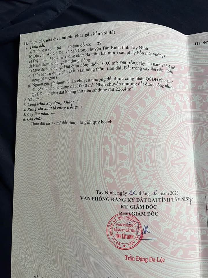 Đất nền thổ cư 330m² tại Mỏ Công, Tân Biên - Giá thương lượng hấp dẫn!