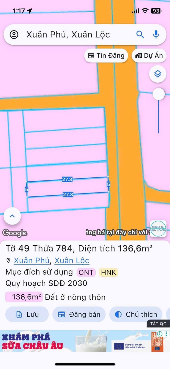 Đất nền Xuân Phú, Đồng Nai 272m² - Sổ hồng chính chủ, xây dựng ngay!