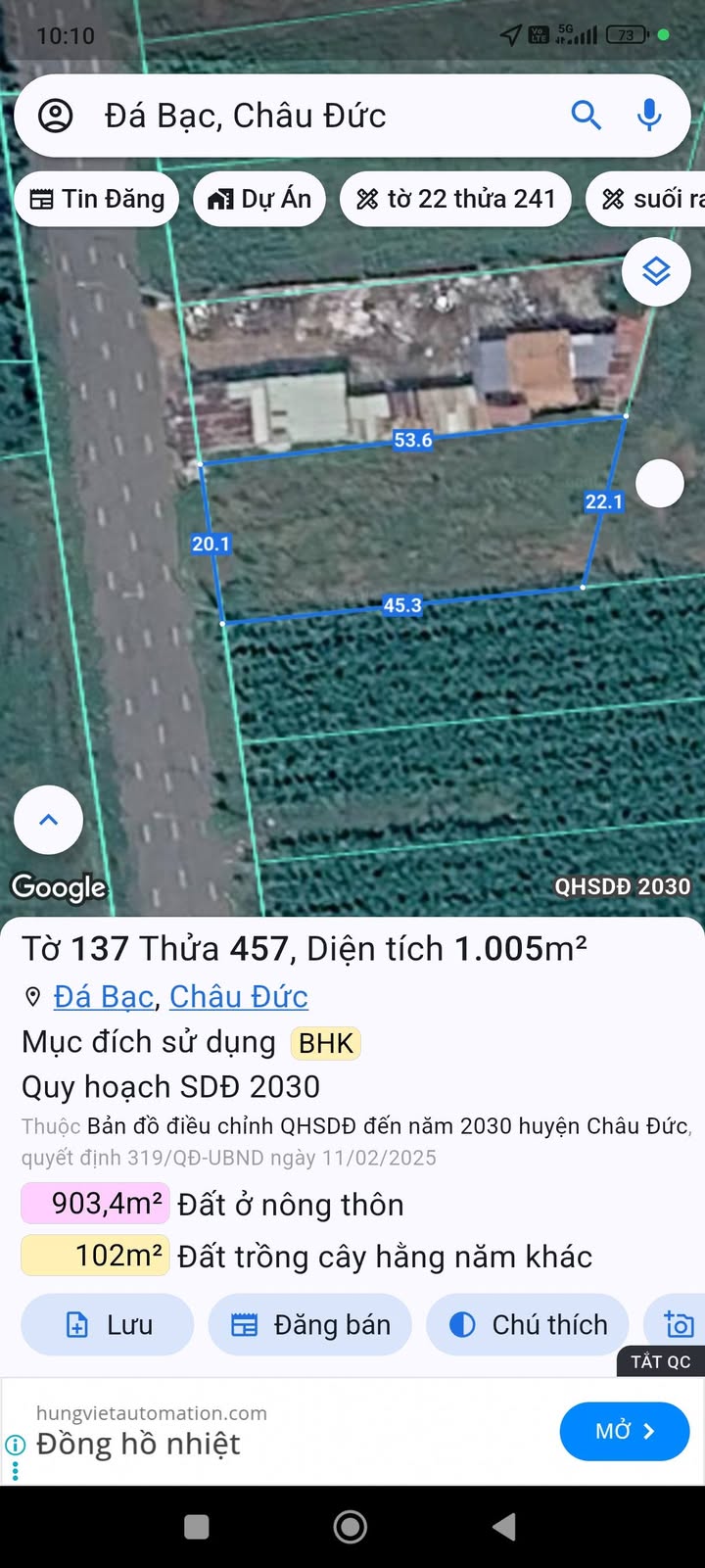 Đất nền 1000m² Xã Nghĩa Thành - Giá chỉ 3.2 tỷ - Phù hợp đầu tư sinh lời!