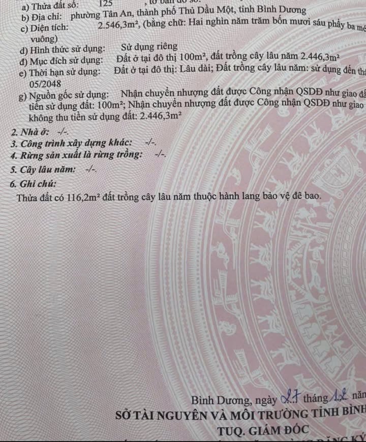 Đất mặt tiền Đê Bao Sông Sài Gòn, Tân An, 2546m² - Cơ hội đầu tư tuyệt vời!