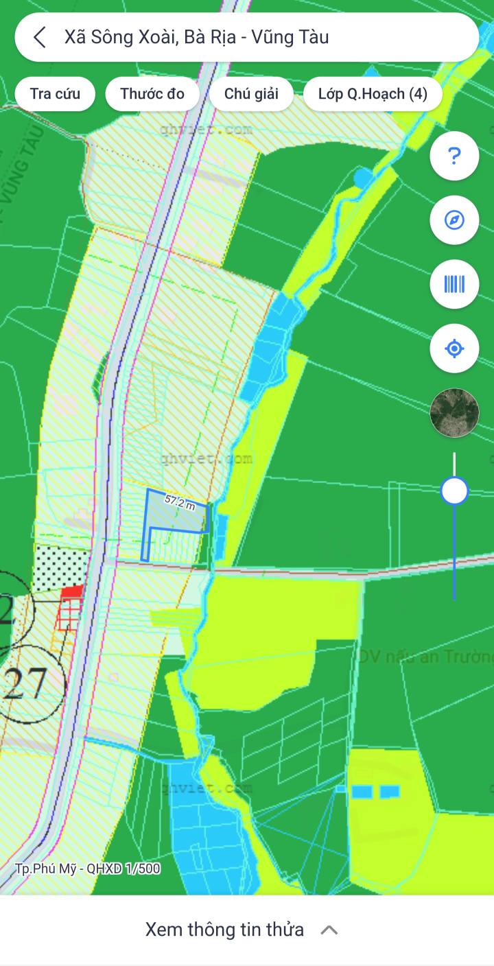 Đất nền Sông Xoài, TP Phú Mỹ, 1824m² giá 4 tỷ - Cơ hội đầu tư tuyệt vời!
