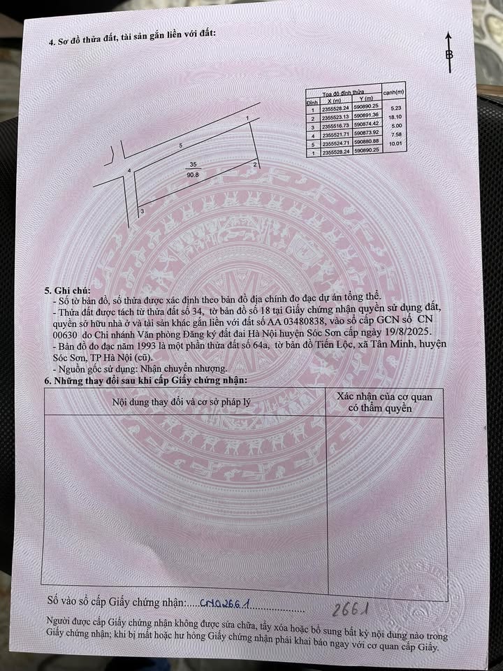 Đất nền giá tốt tại Xã Tân Minh, Huyện Sóc Sơn, 90m² - Cơ hội đầu tư hiếm có!
