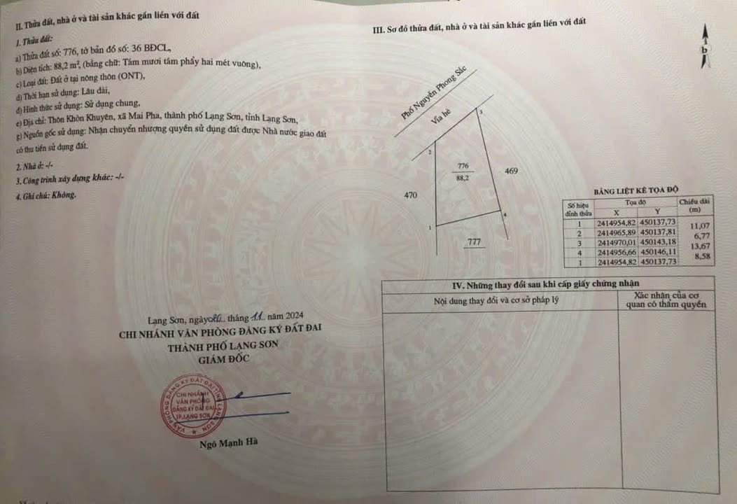 Đất mặt đường Nguyễn Phong Sắc, 88m² giá 3.6 tỷ - Kinh doanh cực tốt!