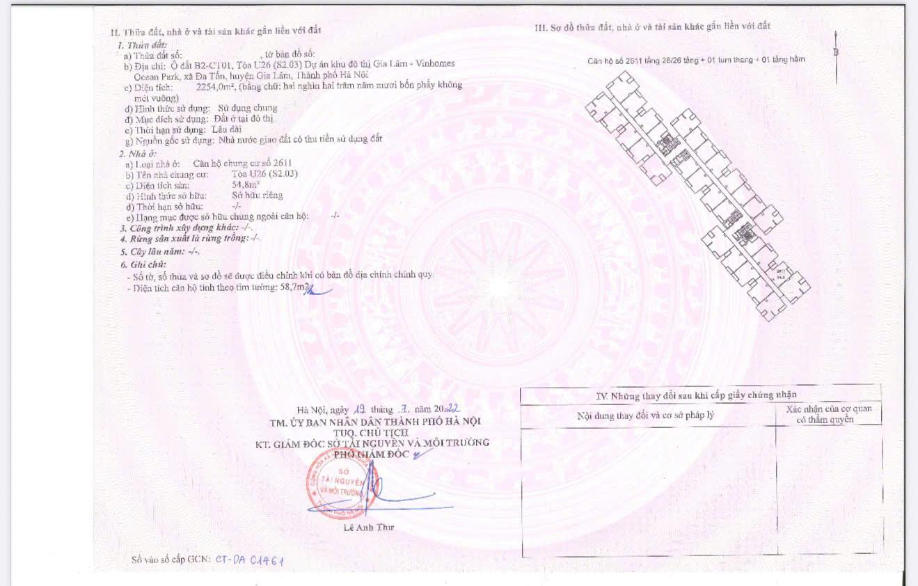 Căn hộ The Sapphire 2 Gia Lâm 54,8m² giá 3,65 tỷ - Thiết kế hiện đại, phong thủy tốt!