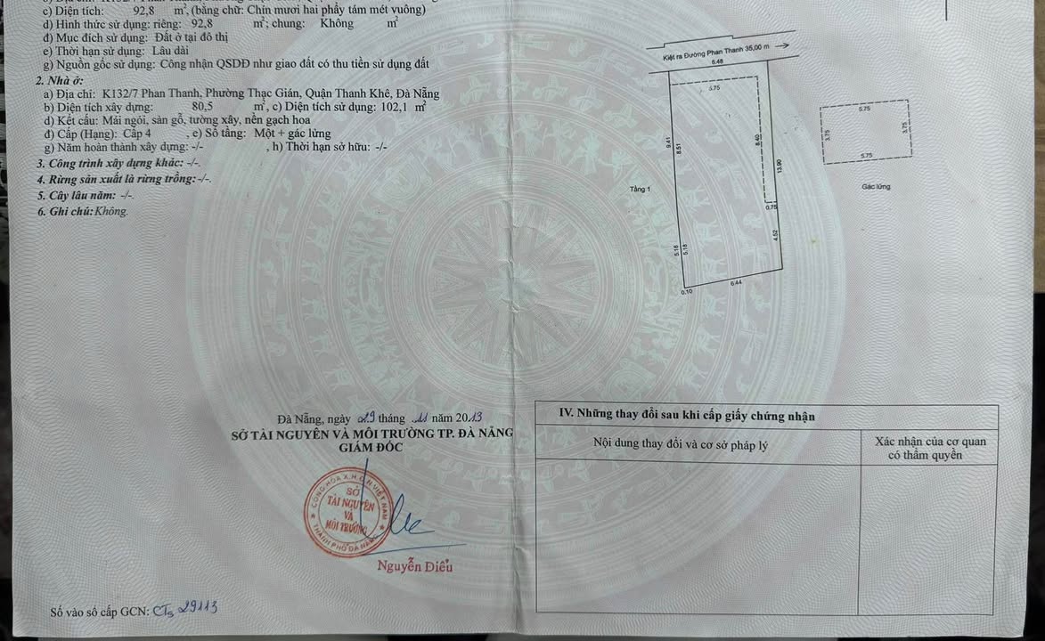 Đất nền kiệt Phan Thanh, Hải Châu - 93m² - 5.55 tỷ - Gần Cầu Rồng, Duy Tân