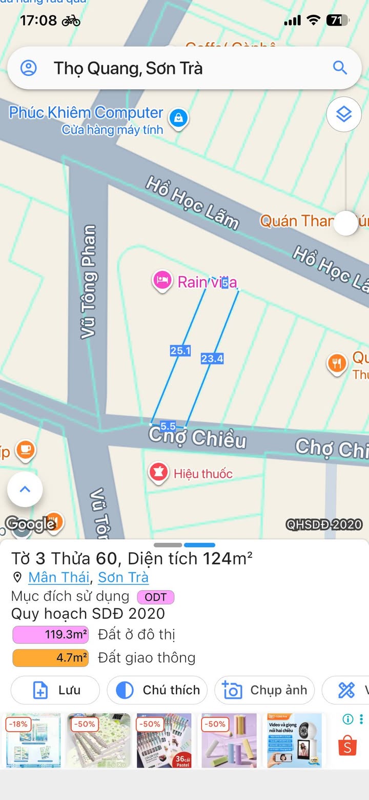 Đất nền Mân Thái, Sơn Trà 120m² giá 15 tỷ - Đầu tư sinh lời ngay!