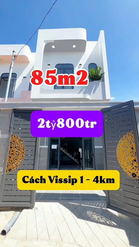 Nhà phố Thái Hòa, Tân Uyên 85m² giá 2.8 tỷ - Tiện nghi đầy đủ, vào ở ngay!