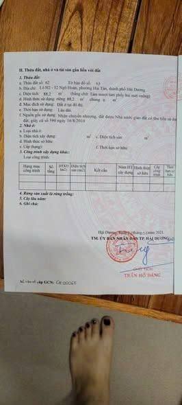 Bán Đất Mặt Phố Ngô Hoán, TP Hải Dương - 88.2m², Hướng Đông Nam, Sẵn Sổ Hồng