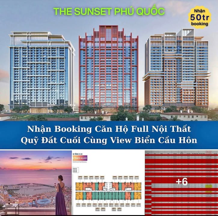 Căn hộ Condotel The Sunset Sun Phú Quốc 30-69 m² giá từ 30 triệu - Đầu tư sinh lời ngay!