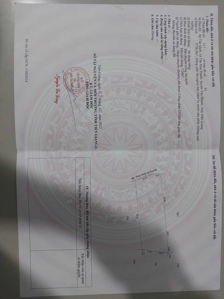 Đất 3 công 7 Ấp Tân Quới, Xã Tân Mỹ Chánh, 1.11 tỷ - Gần đường nhựa, điện nước đầy đủ!