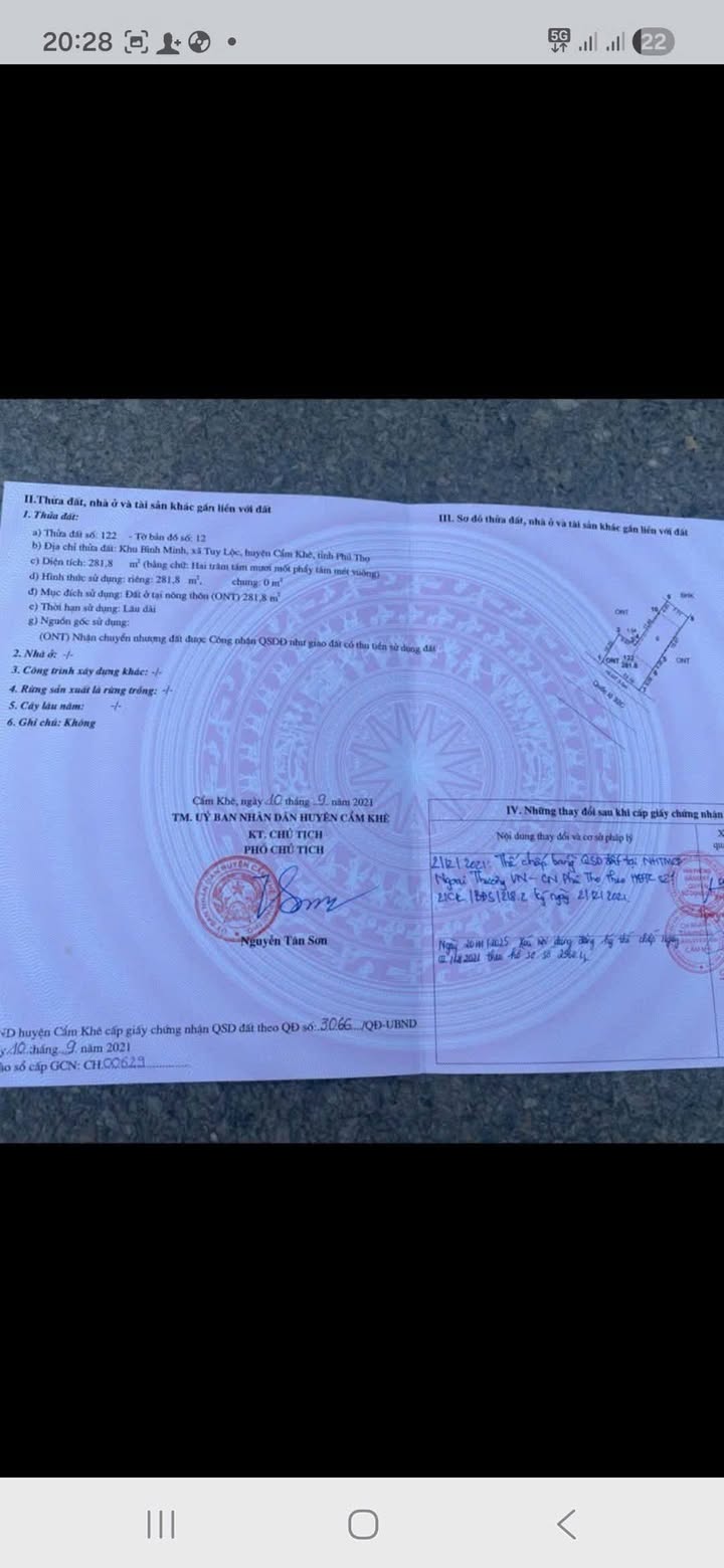 Bán nhà 3 tầng mặt tiền Quốc lộ 32C, Cẩm Khê, 281m² - Đầu tư sinh lời lý tưởng!