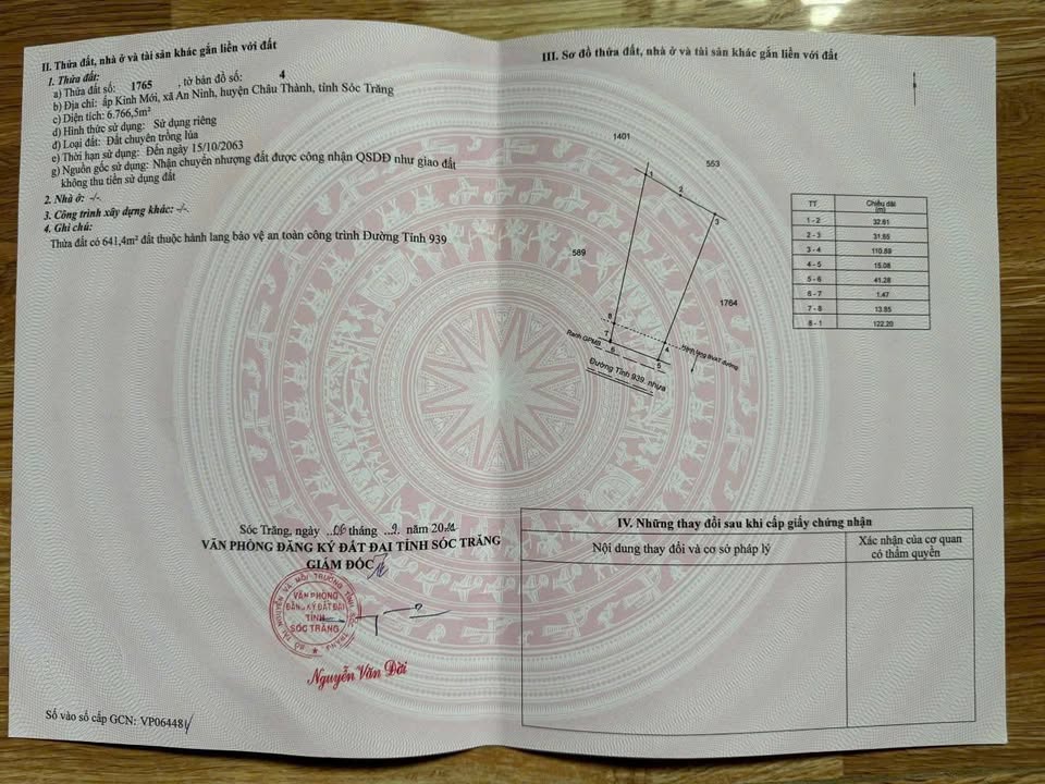 Đất 2 mặt tiền Tỉnh Lộ 939, 8200m² giá 3.28 tỷ - Pháp lý rõ ràng!