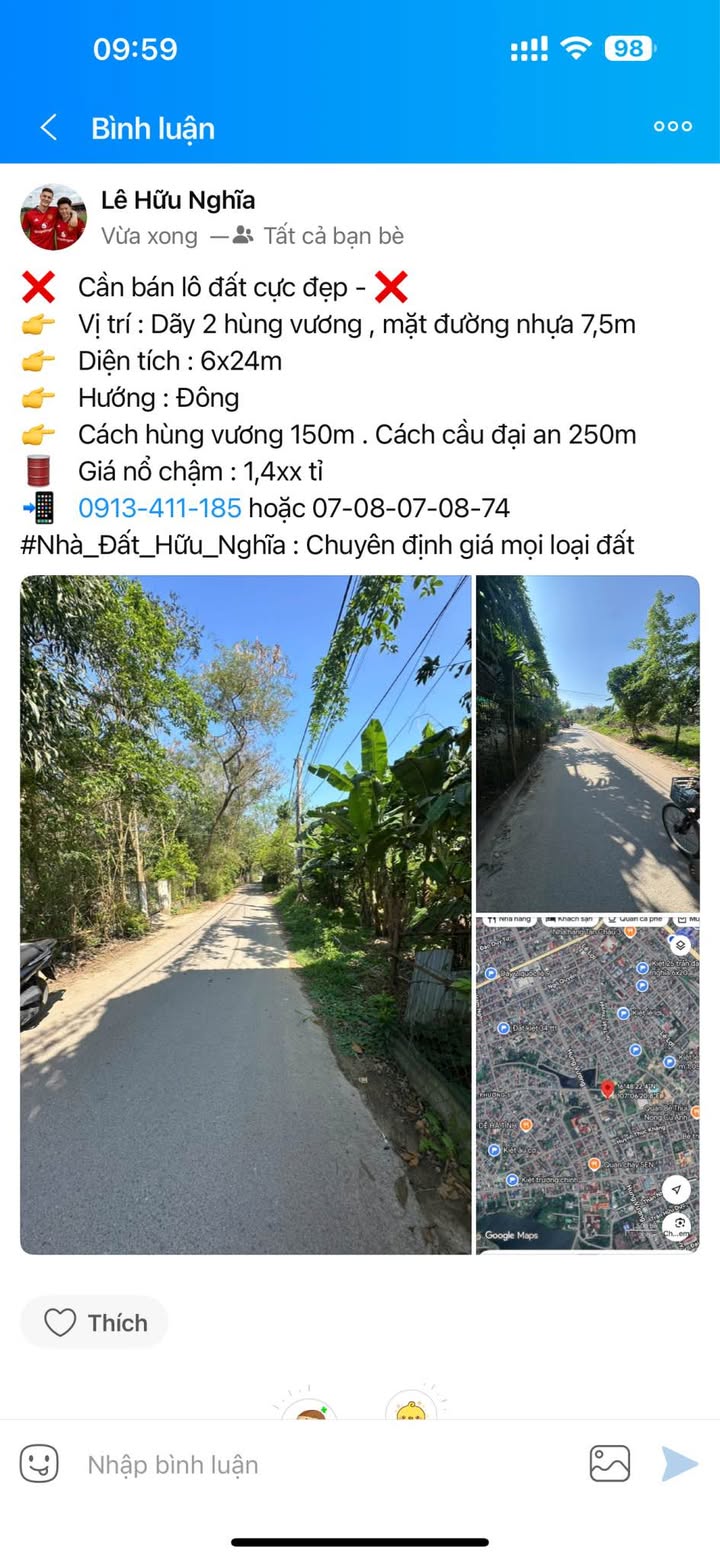 Đất nền đẹp tại Hùng Vương, Đông Hà 144m² giá 1.4 tỷ - Cơ hội đầu tư hấp dẫn!