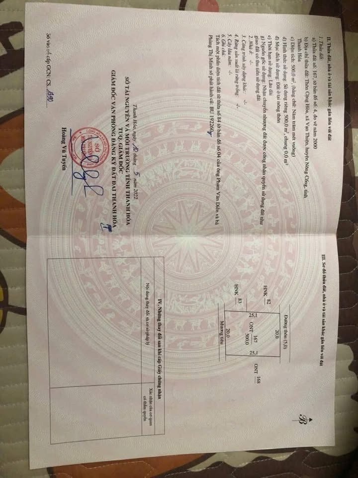 Đất nền thôn Cộng Hòa, xã Xuân Thái, 500m², giá 1.6 tỷ - Tiềm năng đầu tư sinh lời!