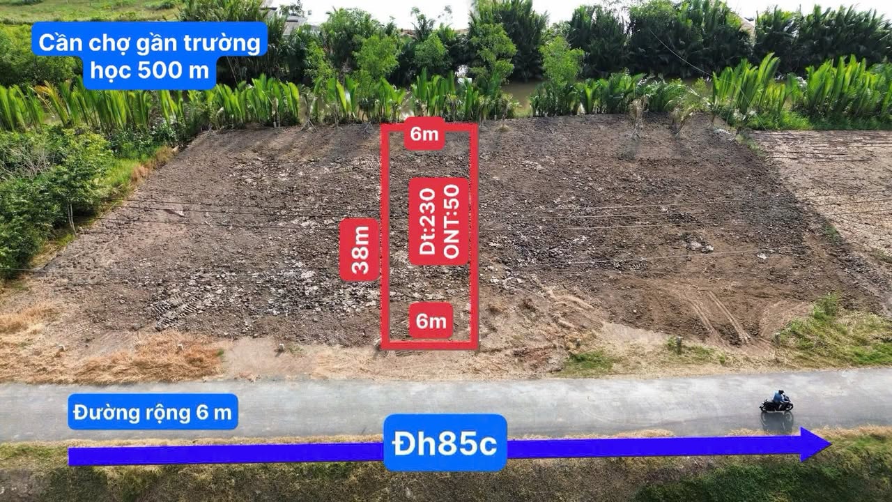 Đất thổ cư 230m² tại Ấp Giảnh, Tiền Giang giá chỉ 290 triệu - Cơ hội đầu tư tuyệt vời!