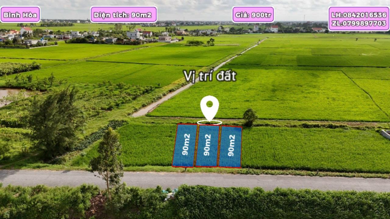 Đất nền Xóm 12 Bình Hòa 90m² giá 900 triệu - Chính chủ bán gấp!