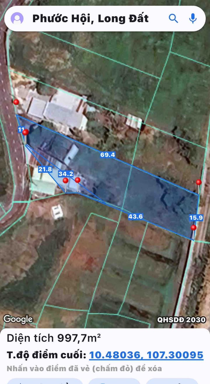 Đất nền mặt tiền đường nhựa xã Phước Hội 759m² giá 1.6 tỷ - Cơ hội đầu tư tuyệt vời!