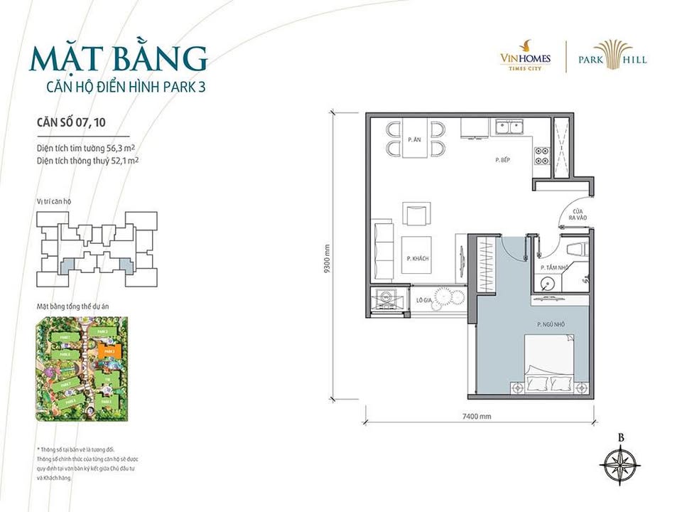 Căn hộ Park 3 Times City 56m² giá thỏa thuận - Chính chủ bán nhanh!
