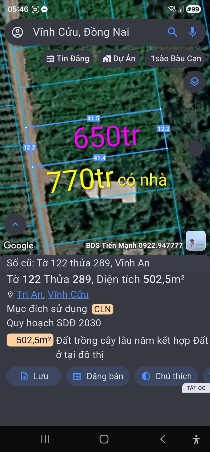 Đất nền 500m² tại xã Trị An, Đồng Nai chỉ 650 triệu - Cơ hội đầu tư hấp dẫn!