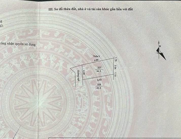 Bán đất ngõ 12 Lý Quốc Bảo, Hải Dương, 44.3m² - Giá 1.65 tỷ, vị trí đẹp!