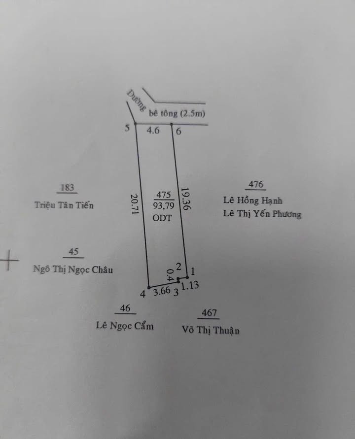 Đất thổ cư Hiệp Thành Thủ Dầu Một 93.8m² giá 1.95 tỷ - Đường ô tô 2.5m