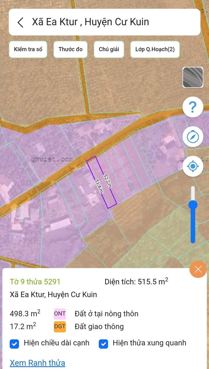 Đất nền Huyện Cư Kuin 500m² giá 1.65 tỷ - Gần sân bay Buôn Ma Thuột!