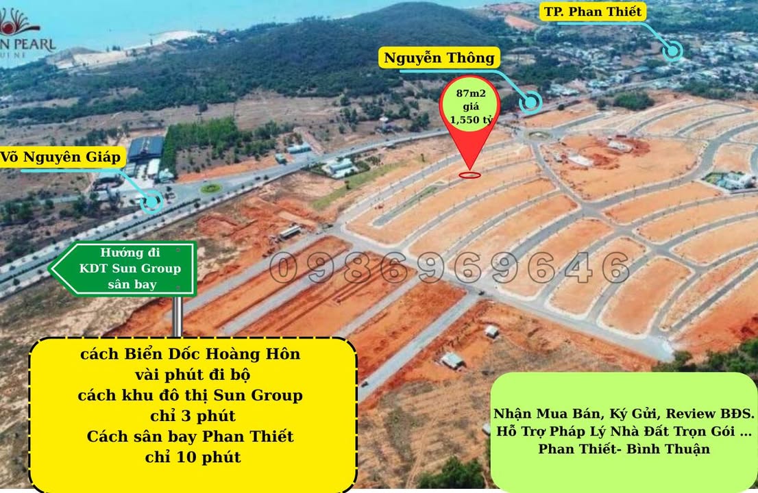 Đất nền phố Tây Queen Pearl Mũi Né 87m² giá chỉ 1.5 tỷ - Sổ hồng chính chủ!