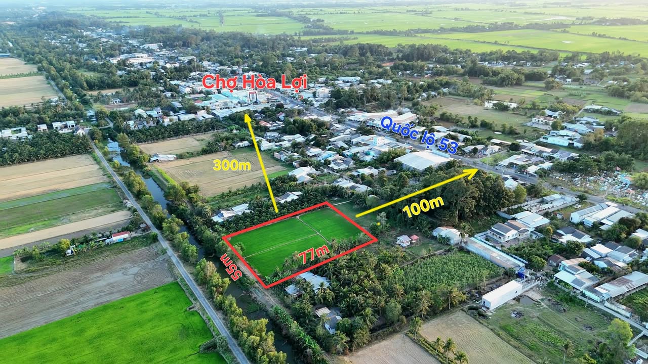 Đất nông nghiệp 4500m² tại Ấp Truôn, Trà Vinh - Mặt tiền kênh 55m, giá 200 triệu/công!