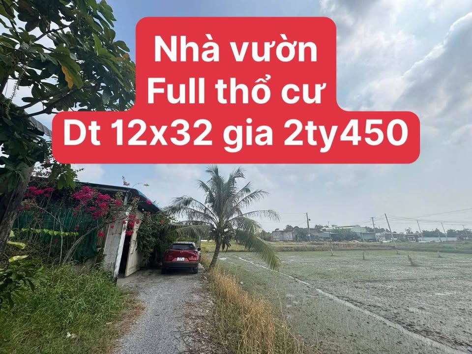 Nhà vườn Hòa Khánh Đông, Đức Hòa 384m² giá 2.45 tỷ - Sổ hồng chính chủ!