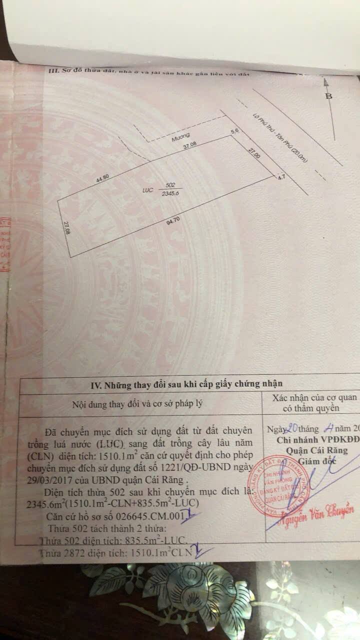 Đất công đường Nguyễn Văn Quy, Hưng Phú, 2346m² giá 8 tỷ - Cơ hội đầu tư tuyệt vời!