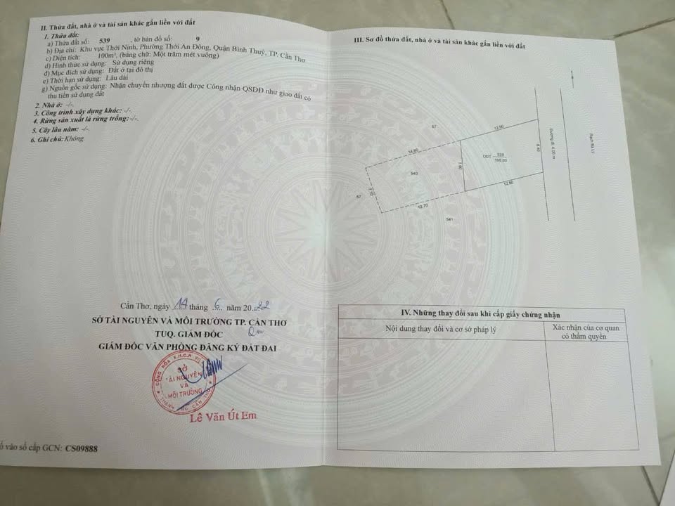 Đất nền đẹp Thới An Đông, Cần Thơ 201m² giá chỉ 1.2 tỷ - Cơ hội đầu tư tuyệt vời!