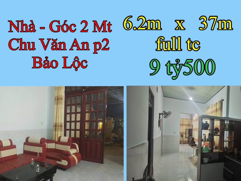 Nhà 2 Mặt Tiền Đường Chu Văn An, Bảo Lộc 229.4m² giá 9.5 tỷ - Kinh doanh thuận lợi!