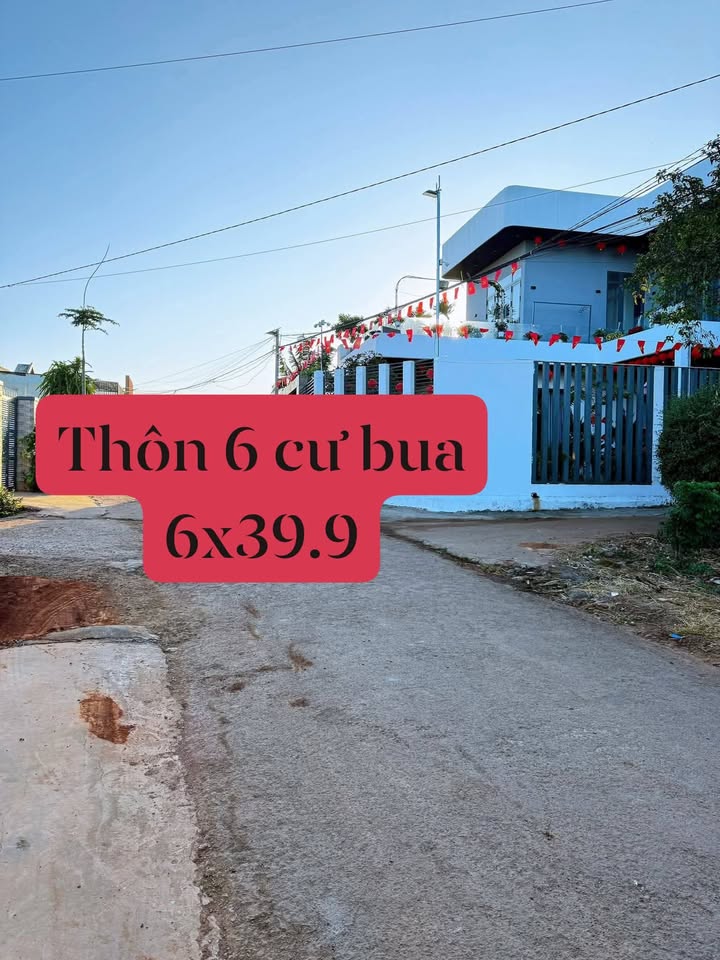 Đất thổ cư Thôn 6 Cư Bua, Buôn Ma Thuột 239m² giá 2.45 tỷ - Hướng Đông, mặt tiền 6m