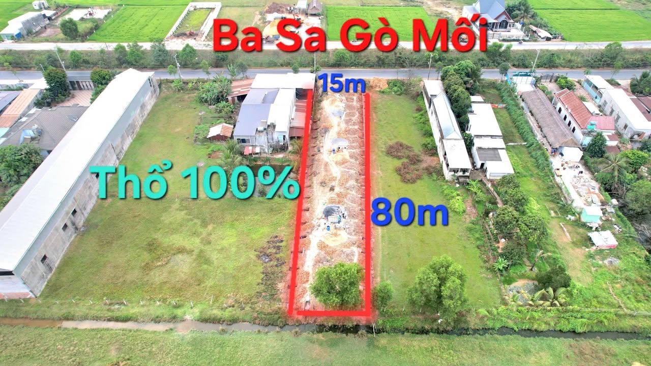 Đất thổ cư 1200m² mặt tiền đường Ba Sa Gò Mối - Giá tốt, đầu tư sinh lời!