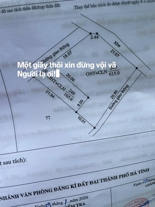 Đất nền Thạch Văn 160m² giá 899 triệu - Cơ hội đầu tư tuyệt vời!