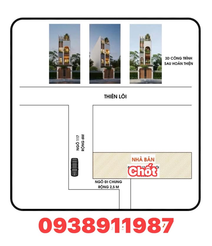 Nhà 4 Tầng Mới Xây Tại Đường Thiên Lôi, 70m² - Giá Chỉ 6.65 Tỷ!