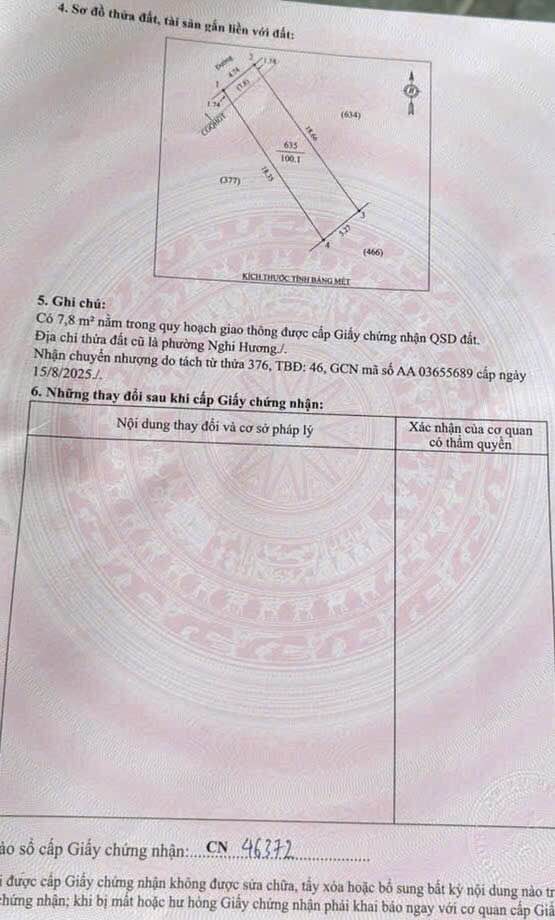 Đất nền Nghi Hương, Cửa Lò 100,1m² - Giá tốt, xây dựng tự do!