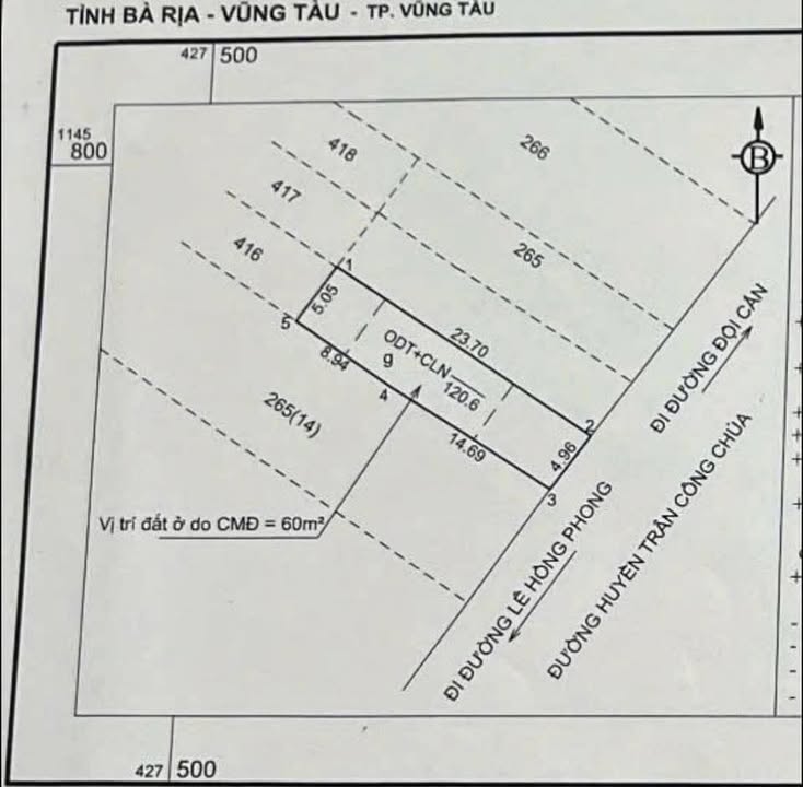 Đất mặt tiền Huyền Trân Công Chúa, TP Vũng Tàu 120m² - Cơ hội đầu tư hiếm có!