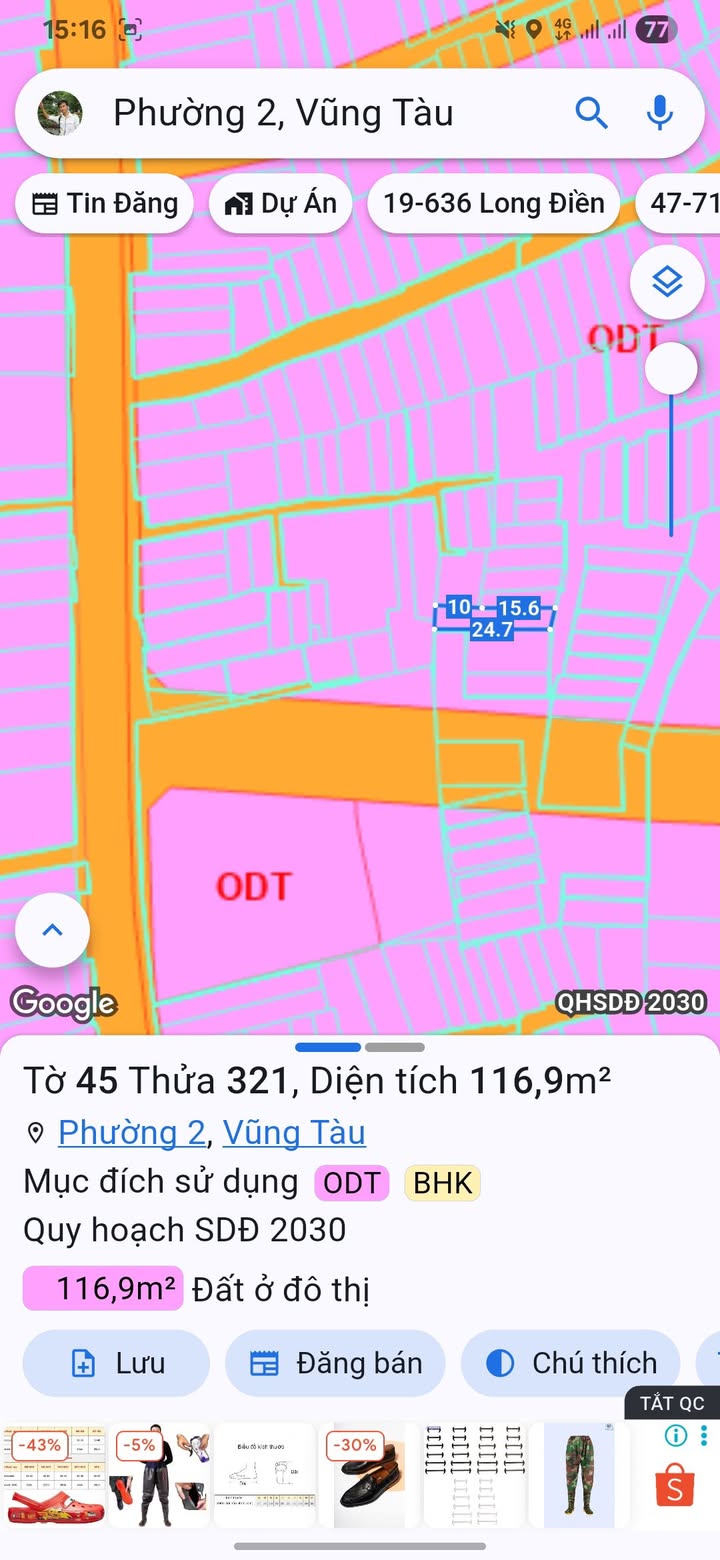 Đất thổ cư hẻm ô tô Lạc Long Quân, Vũng Tàu 116m² - Giá chỉ 7.9 tỷ!