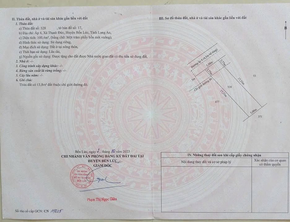 Đất nền Ấp 4, Xã Thạnh Đức, 100m² giá 520 triệu - Cơ hội đầu tư hấp dẫn!