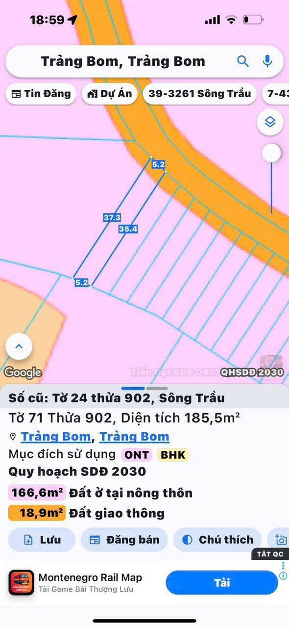 Đất thổ cư Sông Trầu Đồng Nai 175m² giá 950 triệu - Giao dịch nhanh chóng!