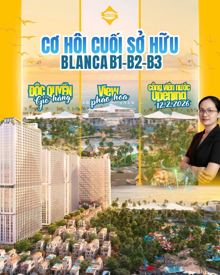 Căn hộ Blanca City Vũng Tàu - View Sunworld, Bàn giao Full Nội thất
