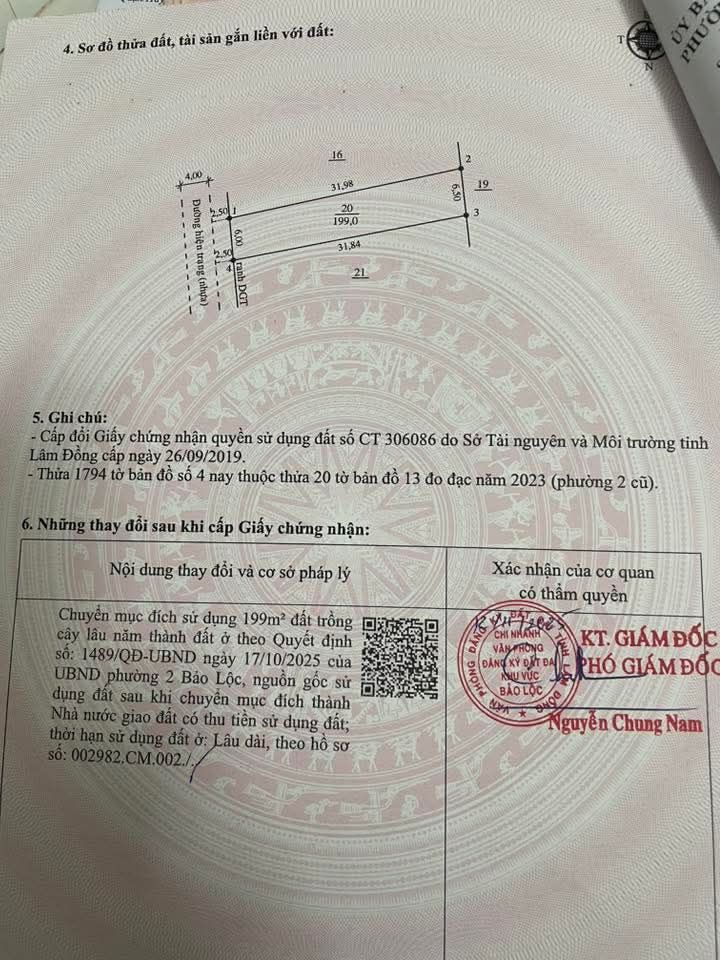 Đất thổ cư Hẻm 360 Phan Đình Phùng, Bảo Lộc 199m² giá 1.35 tỷ - Cơ hội đầu tư tuyệt vời!